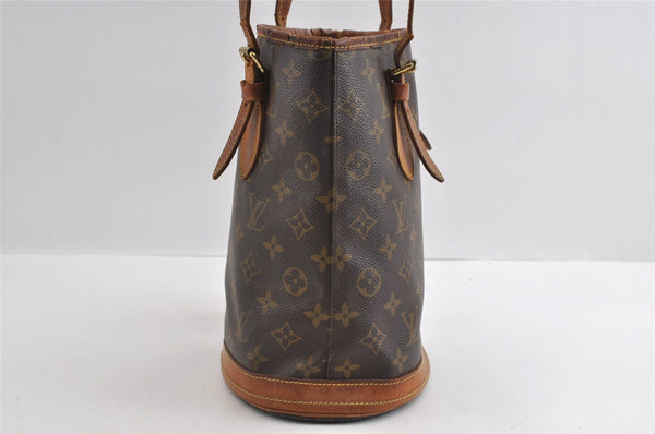 Authentic Louis Vuitton Monogram Bucket PM Shoulder Tote Bag M42238 Junk 5091I