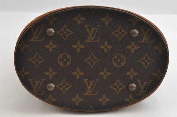 Authentic Louis Vuitton Monogram Bucket PM Shoulder Tote Bag M42238 Junk 5091I