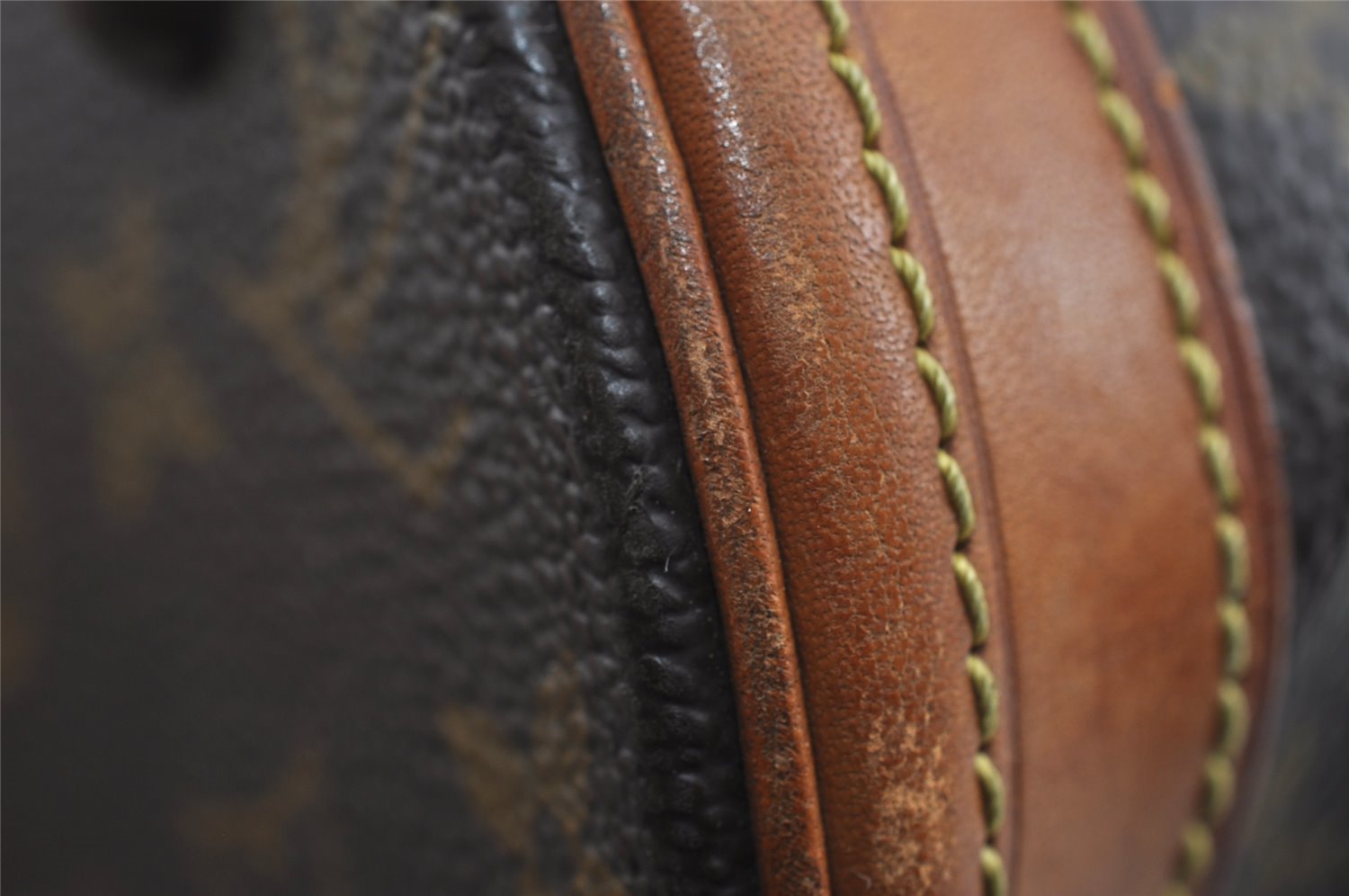 Authentic Louis Vuitton Monogram Bucket PM Shoulder Tote Bag M42238 Junk 5091I