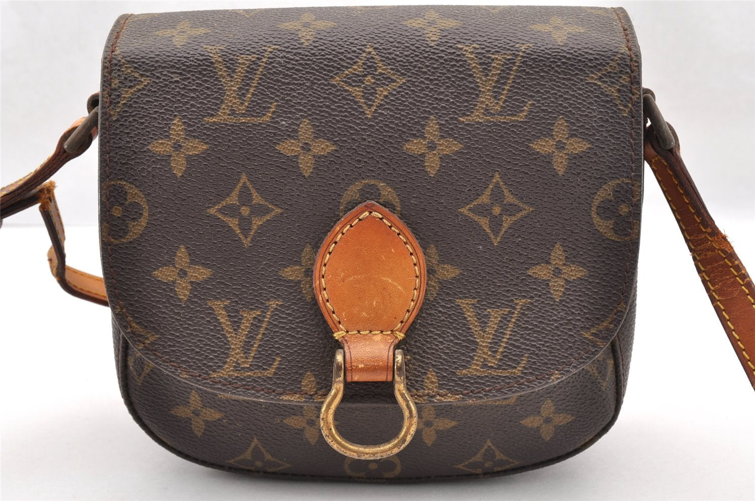 Authentic Louis Vuitton Monogram Saint Cloud PM M51244 Shoulder Bag Junk 5092I