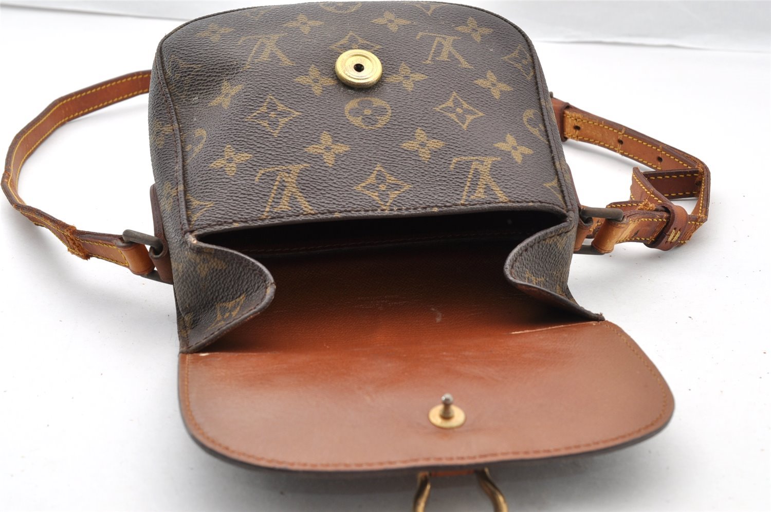 Authentic Louis Vuitton Monogram Saint Cloud PM M51244 Shoulder Bag Junk 5092I