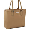 Authentic BURBERRY Vintage Leather Shoulder Hand Tote Bag Purse Beige 5093D