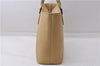 Authentic BURBERRY Vintage Leather Shoulder Hand Tote Bag Purse Beige 5093D