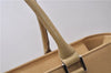 Authentic BURBERRY Vintage Leather Shoulder Hand Tote Bag Purse Beige 5093D