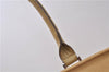 Authentic BURBERRY Vintage Leather Shoulder Hand Tote Bag Purse Beige 5093D