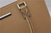 Authentic BURBERRY Vintage Leather Shoulder Hand Tote Bag Purse Beige 5093D