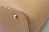 Authentic BURBERRY Vintage Leather Shoulder Hand Tote Bag Purse Beige 5093D