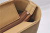 Authentic BURBERRY Vintage Leather Shoulder Hand Tote Bag Purse Beige 5093D