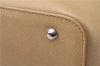 Authentic BURBERRY Vintage Leather Shoulder Hand Tote Bag Purse Beige 5093D