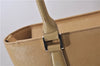 Authentic BURBERRY Vintage Leather Shoulder Hand Tote Bag Purse Beige 5093D