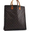 Authentic Louis Vuitton Monogram Sac Plat Hand Bag M51140 LV 5097D