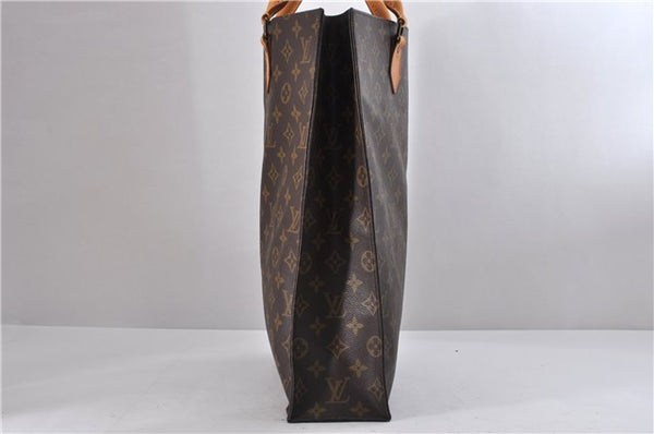 Authentic Louis Vuitton Monogram Sac Plat Hand Bag M51140 LV 5097D