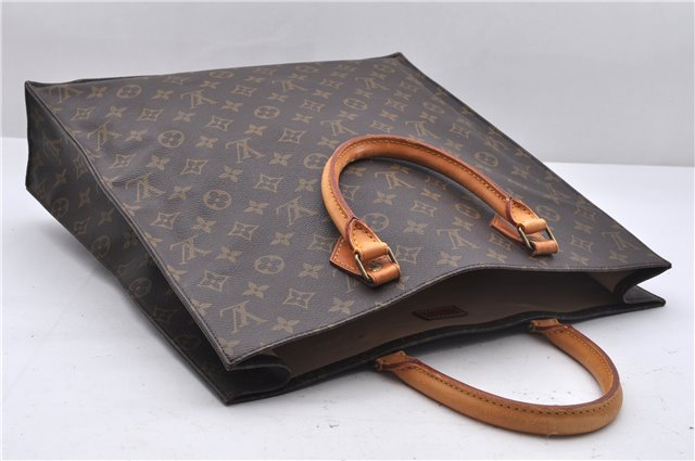 Authentic Louis Vuitton Monogram Sac Plat Hand Bag M51140 LV 5097D