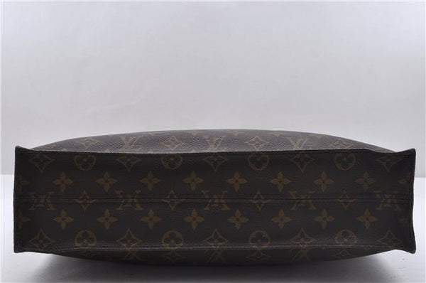 Authentic Louis Vuitton Monogram Sac Plat Hand Bag M51140 LV 5097D