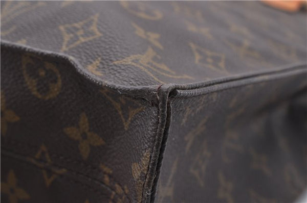 Authentic Louis Vuitton Monogram Sac Plat Hand Bag M51140 LV 5097D