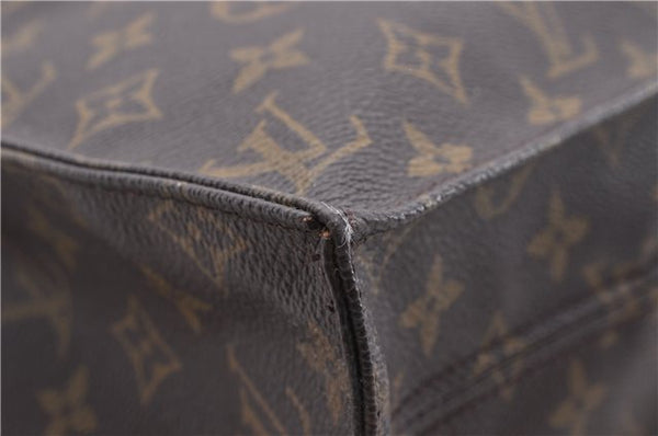 Authentic Louis Vuitton Monogram Sac Plat Hand Bag M51140 LV 5097D