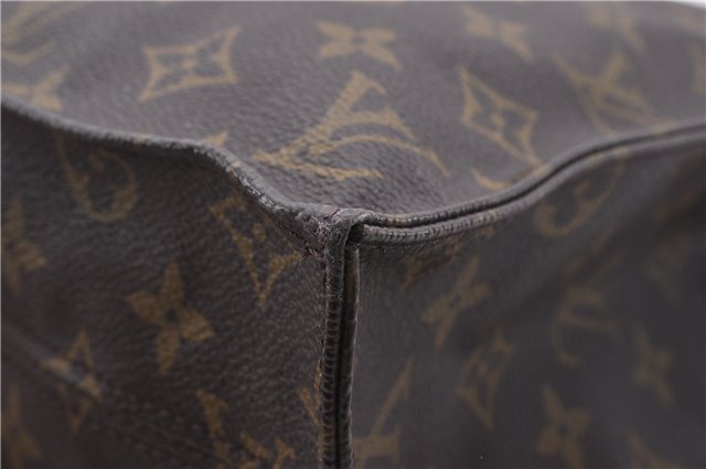 Authentic Louis Vuitton Monogram Sac Plat Hand Bag M51140 LV 5097D