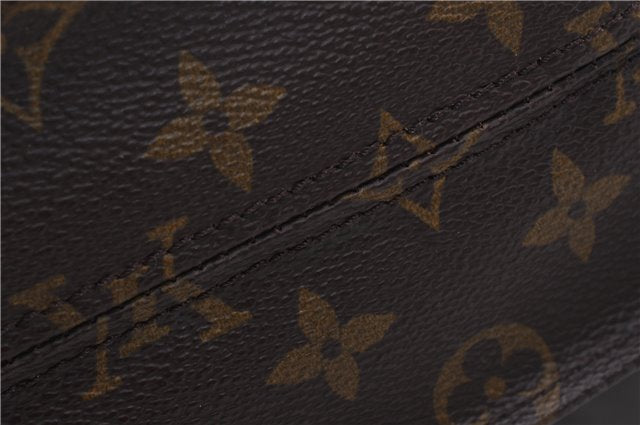 Authentic Louis Vuitton Monogram Sac Plat Hand Bag M51140 LV 5097D