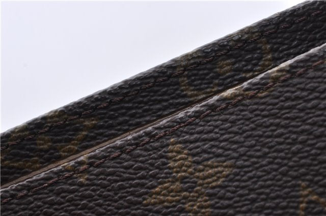 Authentic Louis Vuitton Monogram Sac Plat Hand Bag M51140 LV 5097D