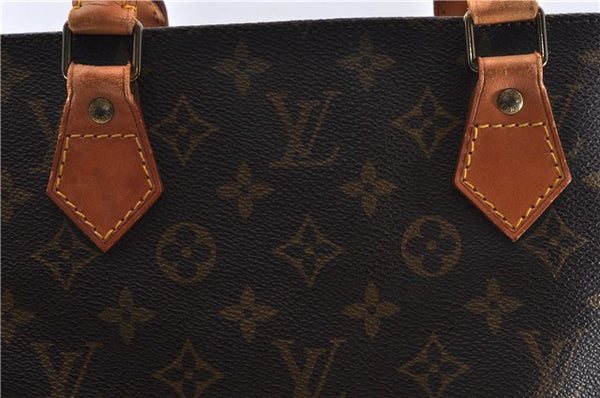 Authentic Louis Vuitton Monogram Sac Plat Hand Bag M51140 LV 5097D