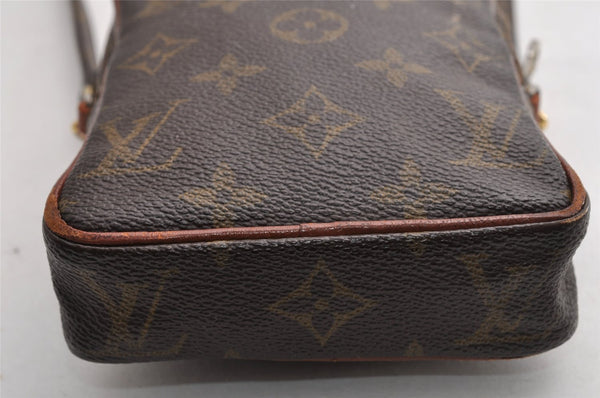 Auth Louis Vuitton Monogram Mini Poche Danube Shoulder Cross Bag Old Model 5098I