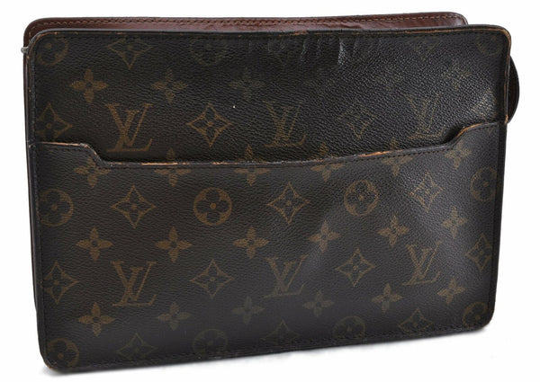 Authentic LOUIS VUITTON Monogram Pochette Homme Clutch Hand Bag M51795 LV 5099A