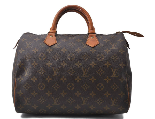 Authentic Louis Vuitton Monogram Speedy 30 Hand Boston Bag Purse M41526 LV 5099D