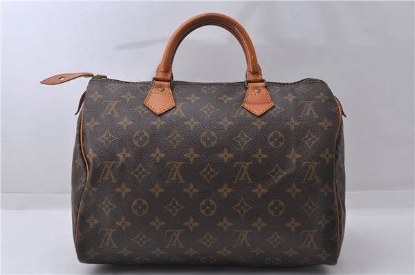 Authentic Louis Vuitton Monogram Speedy 30 Hand Boston Bag Purse M41526 LV 5099D