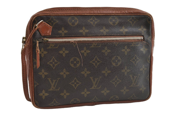 Authentic Louis Vuitton Monogram Sac Sport Travel Hand Bag Old Model LV 5100I