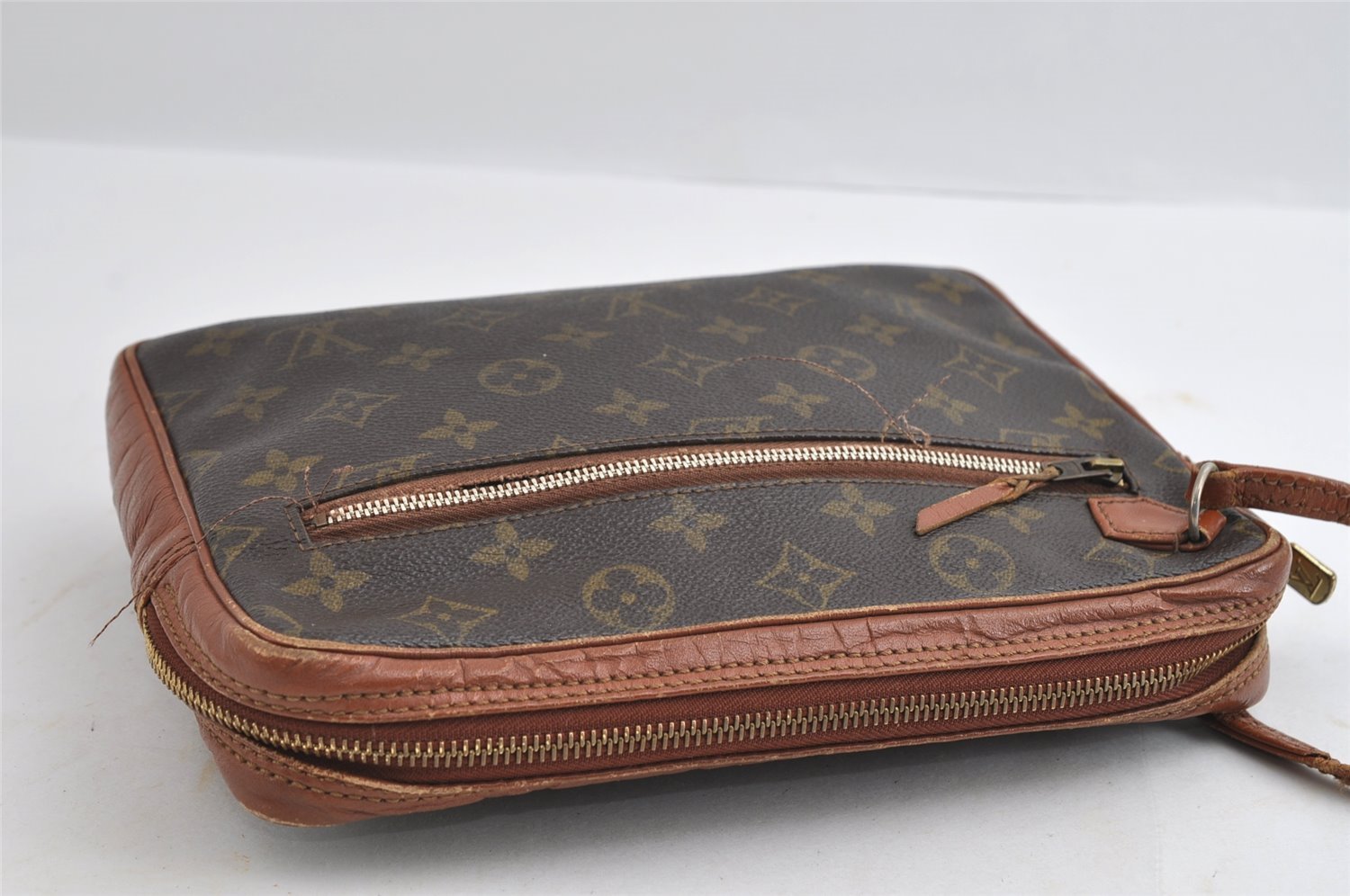 Authentic Louis Vuitton Monogram Sac Sport Travel Hand Bag Old Model LV 5100I
