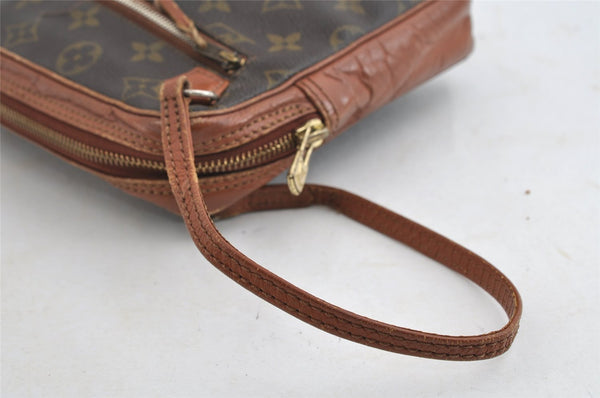 Authentic Louis Vuitton Monogram Sac Sport Travel Hand Bag Old Model LV 5100I