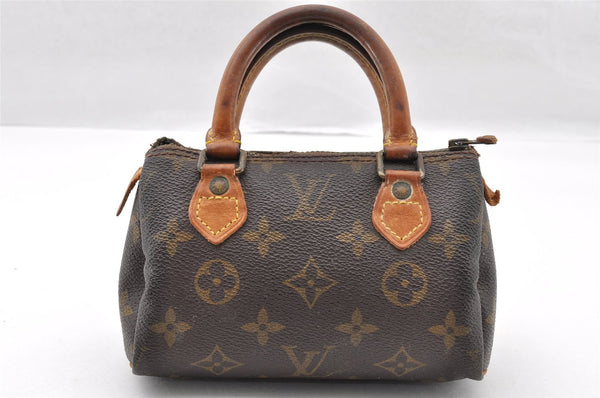 Authentic Louis Vuitton Monogram Mini Speedy Hand Bag Purse Old Model LV 5103I