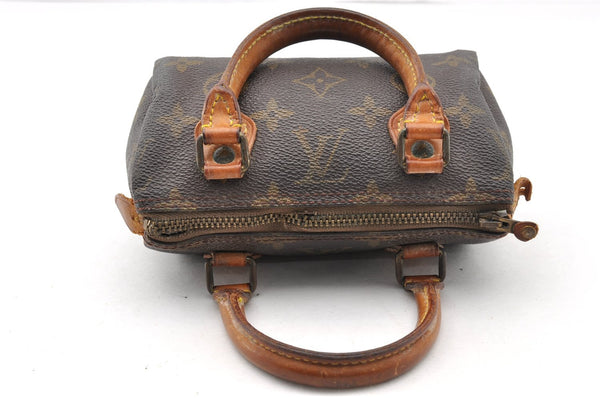 Authentic Louis Vuitton Monogram Mini Speedy Hand Bag Purse Old Model LV 5103I