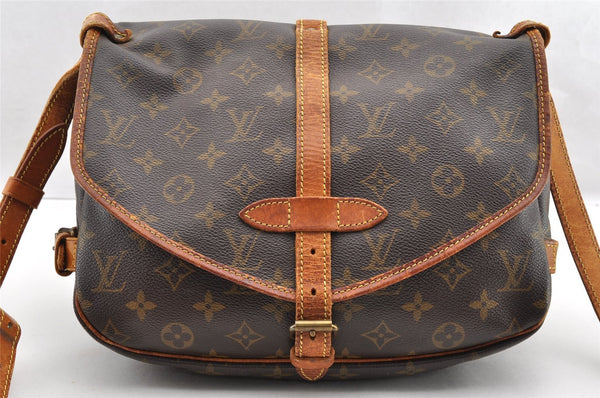 Authentic Louis Vuitton Monogram Saumur 30 Shoulder Cross Bag M42256 Junk 5104I