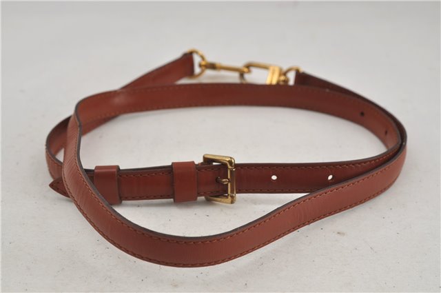 Authentic Louis Vuitton Leather Shoulder Strap Brown 39.4-46.5