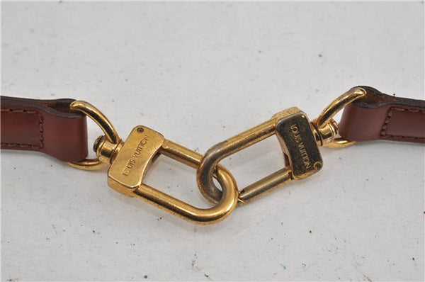 Authentic Louis Vuitton Leather Shoulder Strap Brown 39.4-46.5" LV 5105D