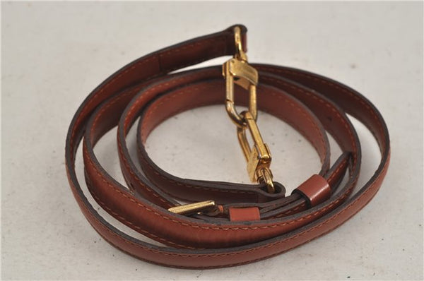 Authentic Louis Vuitton Leather Shoulder Strap Brown 39.4-46.5" LV 5105D