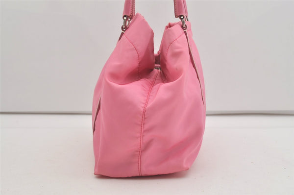 Authentic PRADA Nylon Tessuto Leather Shoulder Hand Tote Bag Pink 5105I