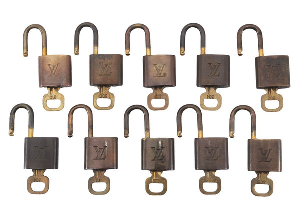 Authentic Louis Vuitton Padlock & Keys 10Set LV 5106D