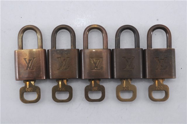 Authentic Louis Vuitton Padlock & Keys 10Set LV 5106D