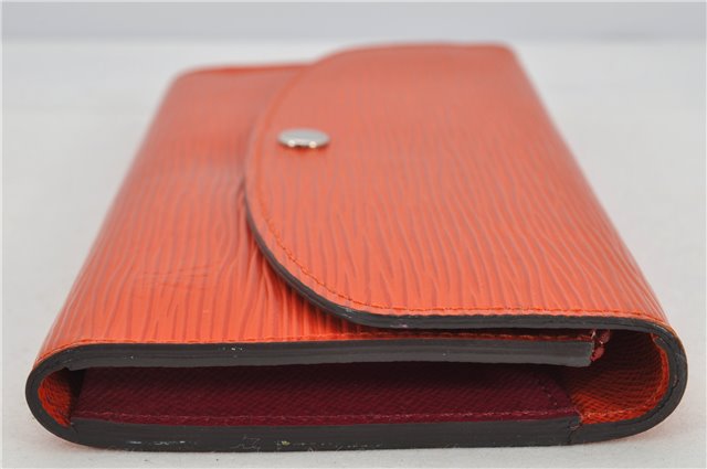 Authentic Louis Vuitton Epi Portefeuille Emilie Wallet Orange M60853 LV 5106F