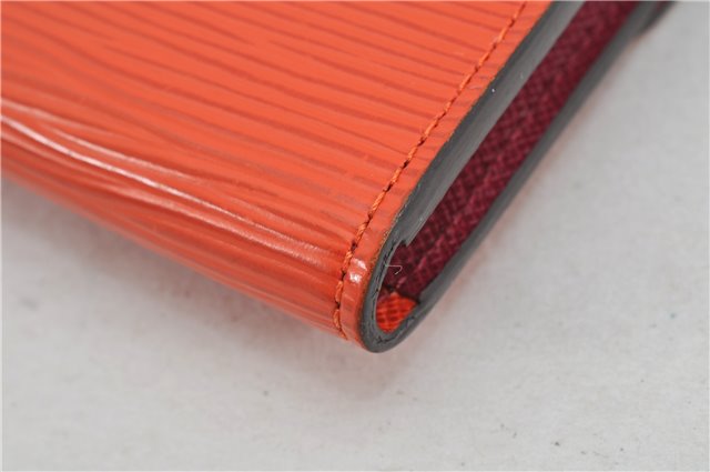 Authentic Louis Vuitton Epi Portefeuille Emilie Wallet Orange M60853 LV 5106F