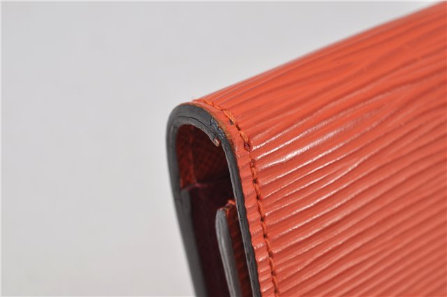 Authentic Louis Vuitton Epi Portefeuille Emilie Wallet Orange M60853 LV 5106F