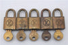 Authentic Louis Vuitton Padlock and Key 10Set Old Model LV 5108D