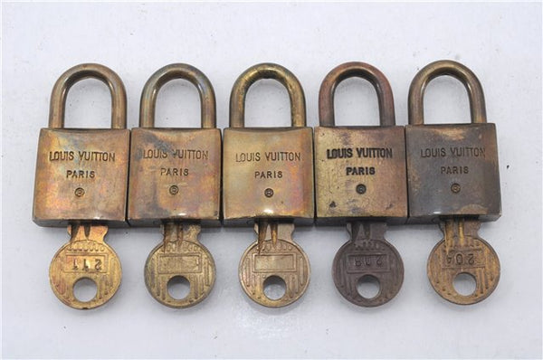 Authentic Louis Vuitton Padlock and Key 10Set Old Model LV 5108D