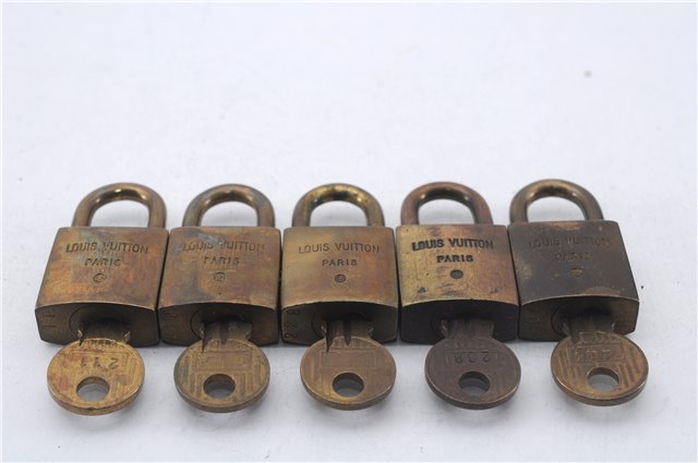 Authentic Louis Vuitton Padlock and Key 10Set Old Model LV 5108D