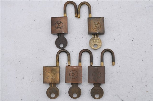 Authentic Louis Vuitton Padlock and Key 10Set Old Model LV 5109D