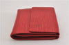 Authentic Louis Vuitton Epi Porte Monnaie Billets Cartes Credit Wallet Red 5109F