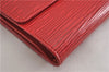 Authentic Louis Vuitton Epi Porte Monnaie Billets Cartes Credit Wallet Red 5109F