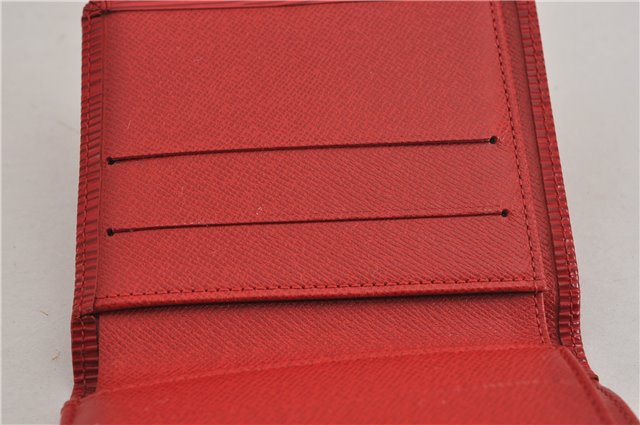 Authentic Louis Vuitton Epi Porte Monnaie Billets Cartes Credit Wallet Red 5109F